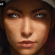A woman wearing a dark hood with striking silver eyes stars form the cover of A Broken Blade.
